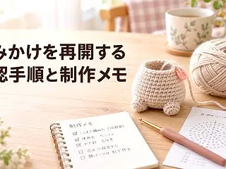 編みかけを再開するための確認手順と制作メ…