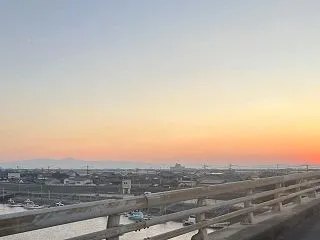 秋の夕陽！