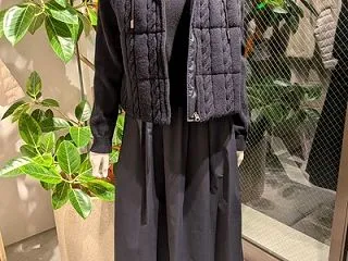 フード付きジレの完成形です🧶
