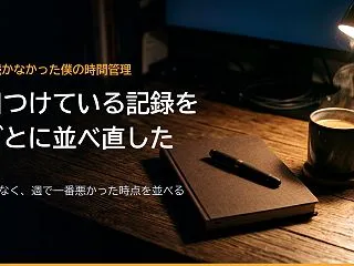 毎日つけている記録を、週ごとに並べ直して…