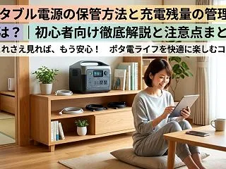 ポータブル電源の保管方法と充電残量の管理…