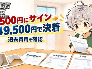 退去時71,500円にサイン→最終49,…
