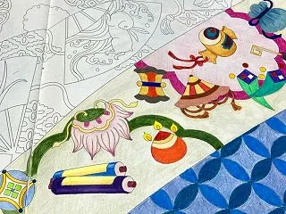 ダイソー癒しの塗り絵 和の世界