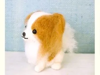 ☆羊毛フェルトの犬のパピヨン♪