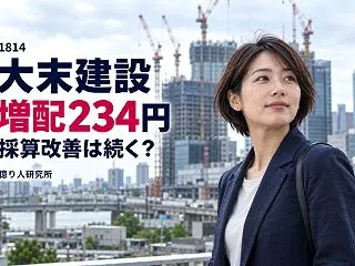 大末建設が急騰、配当234円でも割安？採…