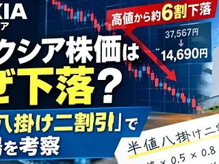 半導体株が大幅に値下がり