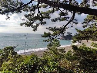 桂浜で龍馬さんに挨拶