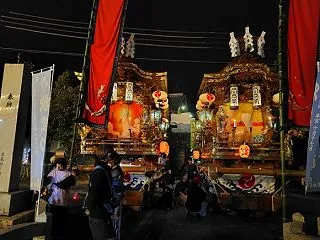 星田神社の秋祭りは今年も東西の地車が並ん…
