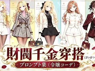 財閥千金穿搭のプロンプト集（令嬢コーデ）