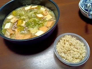 厚揚げと白菜のソボロあんかけ