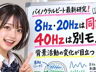 シューマン共振に近い8Hzで脳波が同調！…