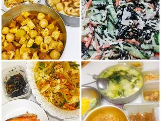 ご飯に汁もの おかず3種（#主菜1品 #…