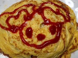 誕生日にオムライス