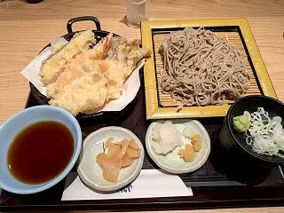 てんや オールスター天ぷらと藪そば