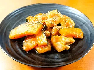 🐔 鶏とカボチャの照り焼き