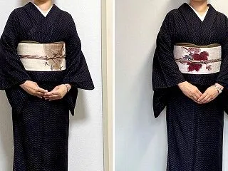 抽象柄と具象柄を比べてみた。本場夏結城の…