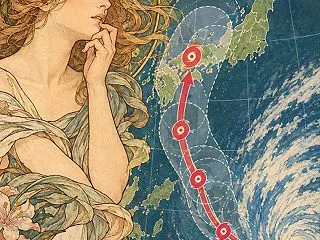 台風30号の進路が10月25日頃九州直撃…