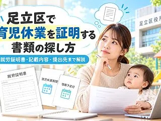 【足立区】育児休業の証明は何が必要？就労…