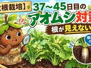 【大根栽培】37〜45日目のアオムシ対策…