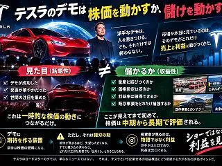 テスラのデモは株価を動かすか、儲けを動か…