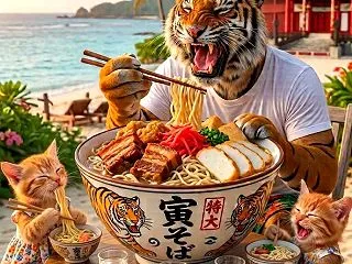 10月17日は沖縄そばの日🍜寅猫ファミリ…