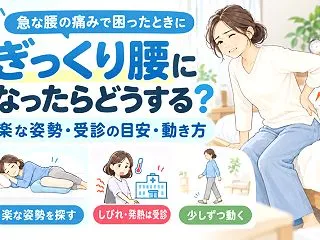 ぎっくり腰になったらどうする？楽な姿勢・…
