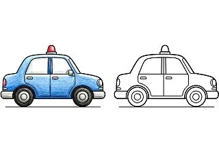タクシーの塗り絵｜はたらく車・無料ダウン…