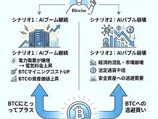 AIブームでもバブル崩壊でもBTCが勝つ…