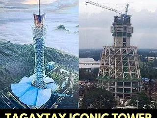 タガイタイのシンボルタワー、徐々に建設が…