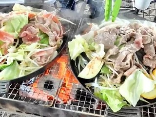 ニセコ黄金温泉でジンギスカン♪