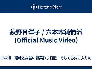 荻野目洋子 / 六本木純情派 (Offi…