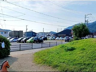 朝のＧＧを終えての退散時、水呑交流館方向…