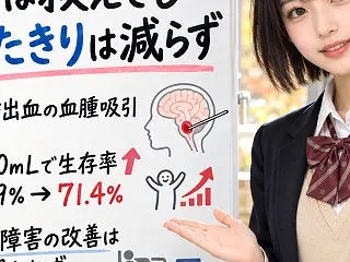 脳幹出血の血腫吸引――ロボット精密手術で…