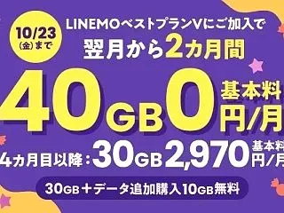 LINEMO、「5周年大週穫祭」の第3弾…
