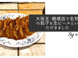 大阪王・鶴橋店で名物の餃子を生ビールとい…