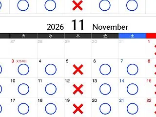 2026年10月19日〜11月30日の診…