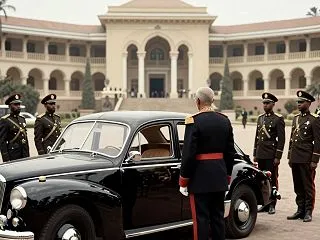 皇帝を車に押し込み、58年の帝政を終わら…