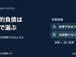 技術的負債はどこから返す？改修の優先順位…