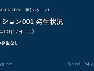 【ミッション001】勝ちパターン1 発生…