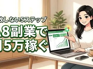a8の副業で月5万稼ぐ！初心者でも失敗し…