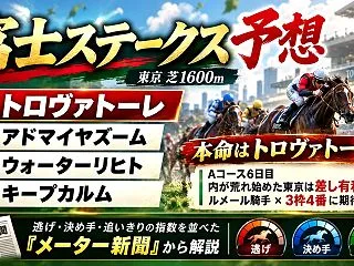 富士ステークス2026予想｜◎トロヴァト…