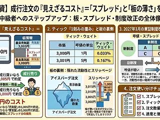 【板読みの深層】成行注文はなぜ不利になる…