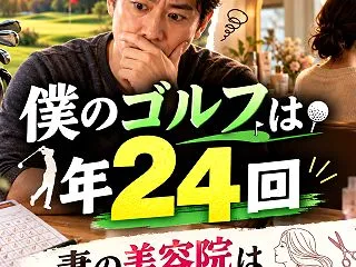 僕のゴルフは年24回。妻の美容院は8か月…