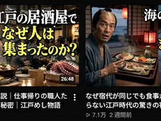 YouTube「江戸めし物語」が面白い
