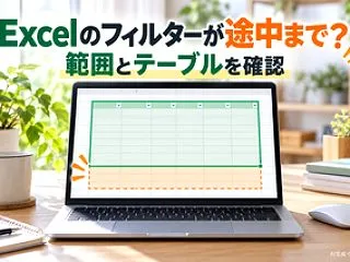 Excelのフィルターが途中までしかかか…