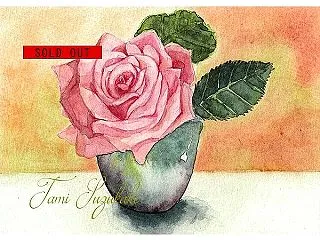 SOLD OUT 水彩画・原画「薔薇の花…