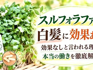 スルフォラファンは白髪に効果ある？効果な…