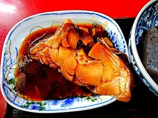ひらめの煮つけの朝食