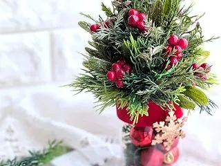 キラキラオーナメントが華やか☆卓上クリス…