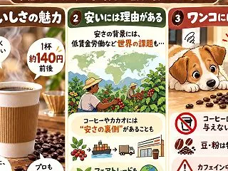 〇〇コーヒーは安くて美味しい！